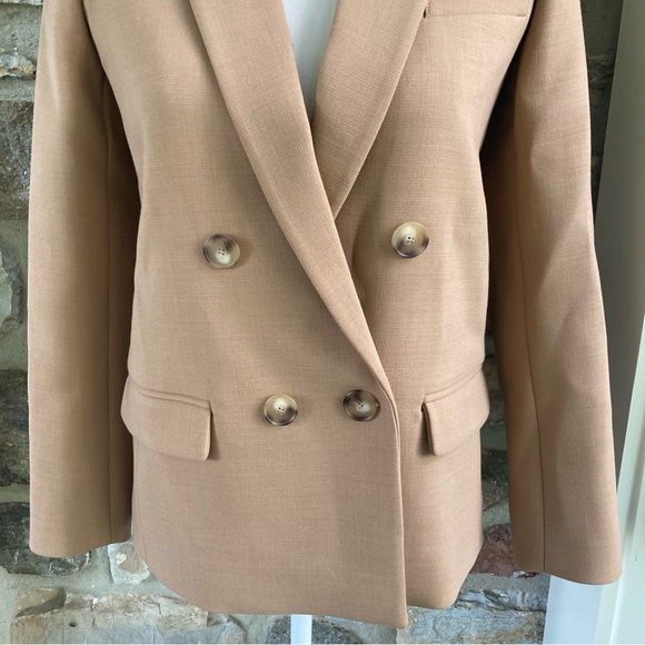 NWT Sezane CHRISTIE Blazer Jacket Camel Womens 32 / 0 $225 - Picture 9 of 16